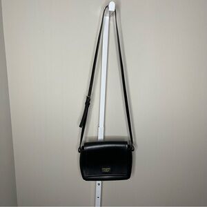 Kate Spade New York Black Leather Crossbody Bag Pink Interior